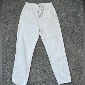 Zara White Denim Pants